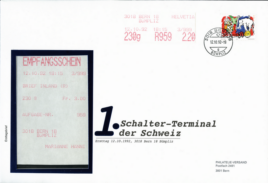 1992, 1. Schalter-Terminal der Schweiz