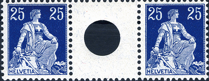 25+25 Rp. blau-hellblau