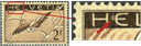 2 Fr. Brieftaube, dunkelbraun-hellbraun, &quot;Heller Fleck zwischen H und E&quot;