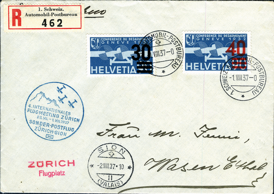 40-90 Rp. Aufdruck hellrot