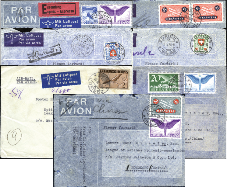1937-1938 Spezialkollektion &quot;Flugpost nach Hongkong&quot;