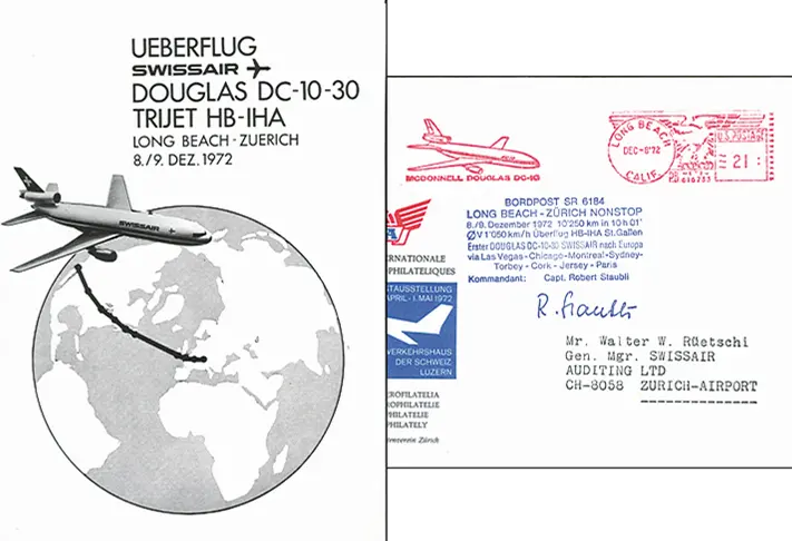 1972, Bordpost Swissair