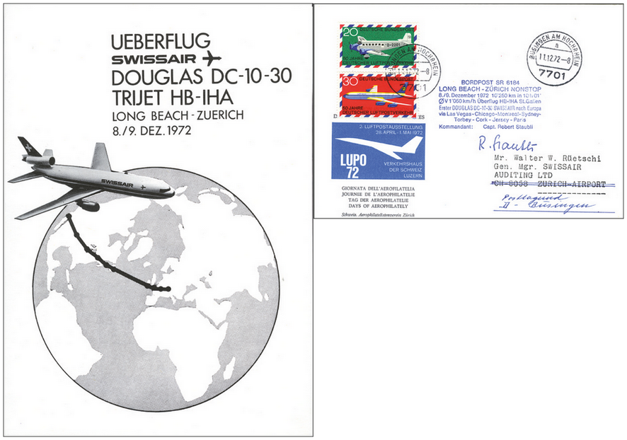 1972, Bordpost Swissair