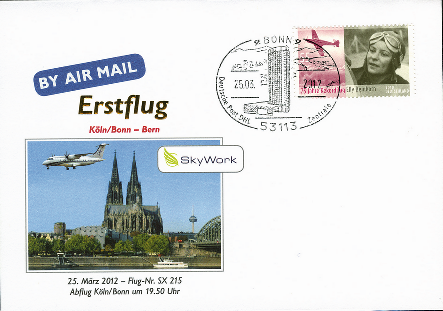 2012, Erstflug &quot;Skywork&quot; Köln-Bonn-Bern