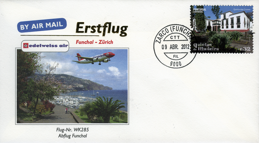 2012, Erstflug Edelweiss Airlines Funchal-Zürich