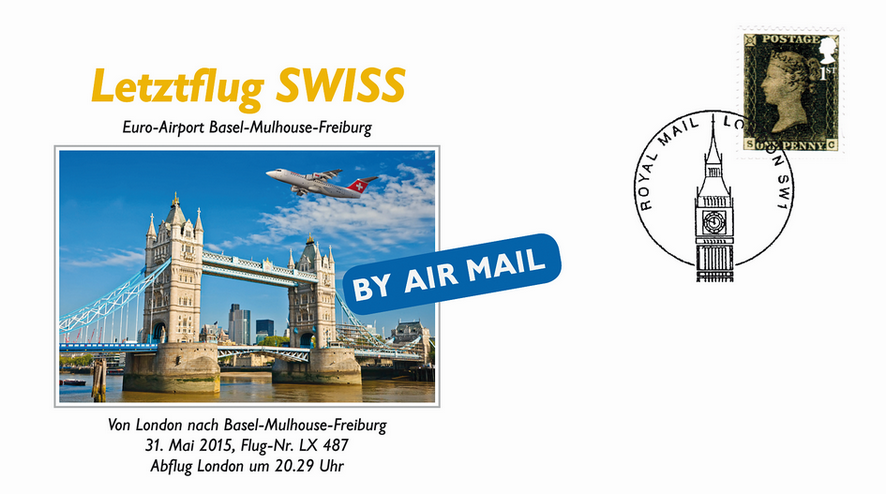 2015, Letztflug-SWISS London-Basel