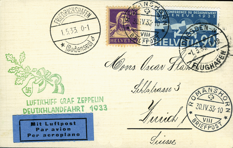 1933, Deutschland-Fahrt, Abwurf Dresden