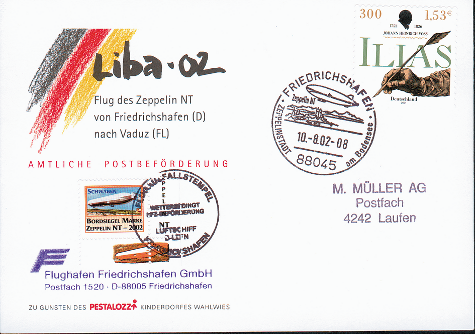 2002, Zeppelin Vierländerflug: Friedrichshafen - Vaduz