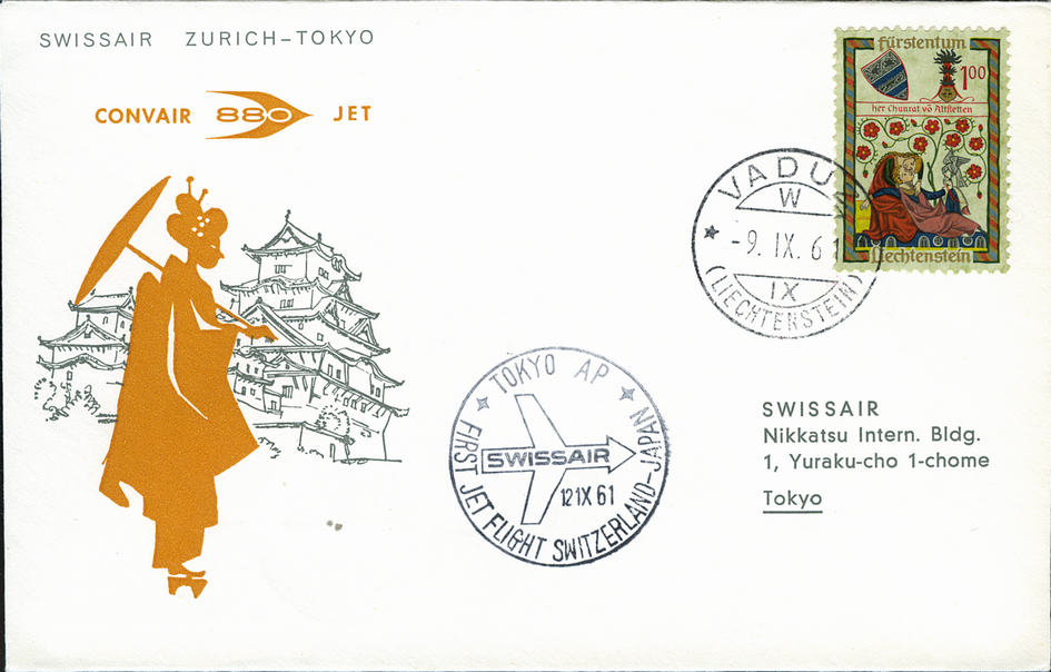 1961, Zürich - Tokio ab Liechtenstein