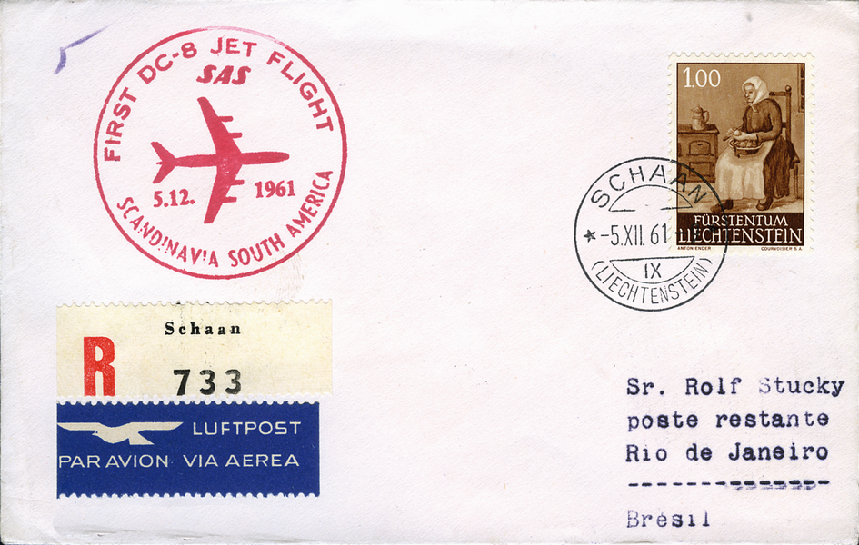 1961, Genf - Rio de Janeiro ab Liechtenstein