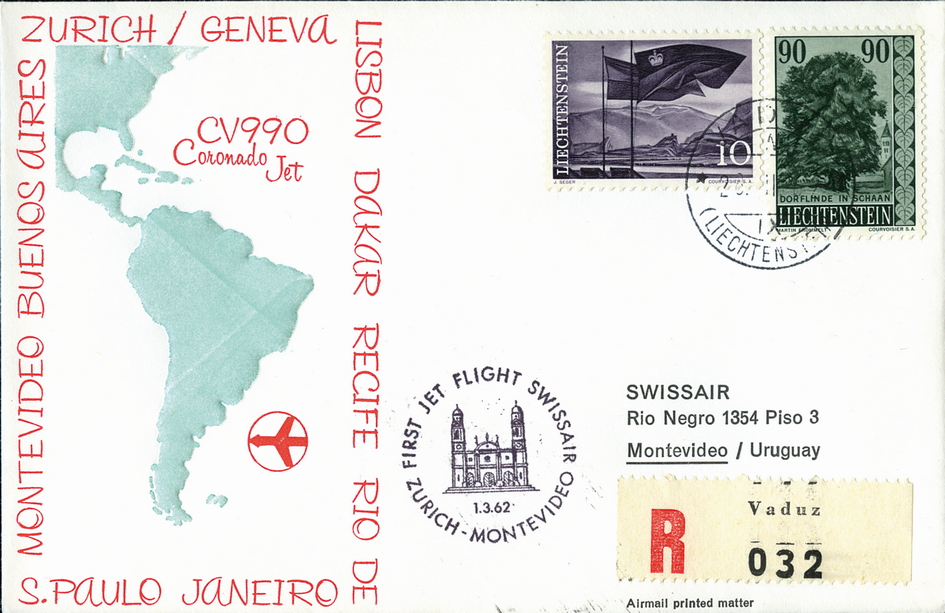 1962, Zürich - Montevideo ab Liechtenstein