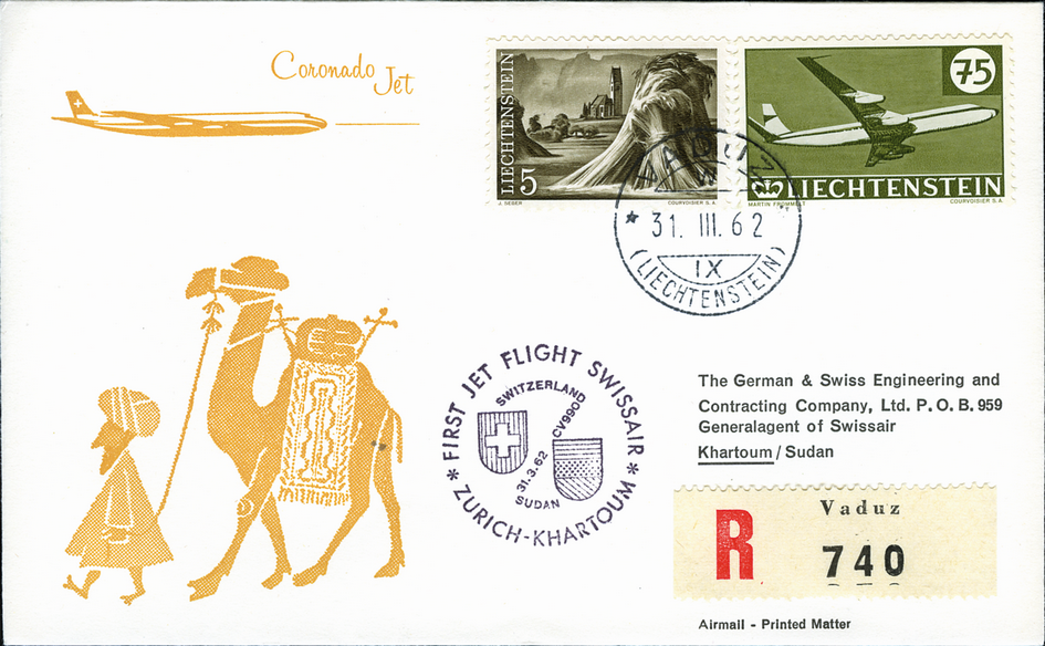 1962, Zürich - Khartoum ab Liechtenstein