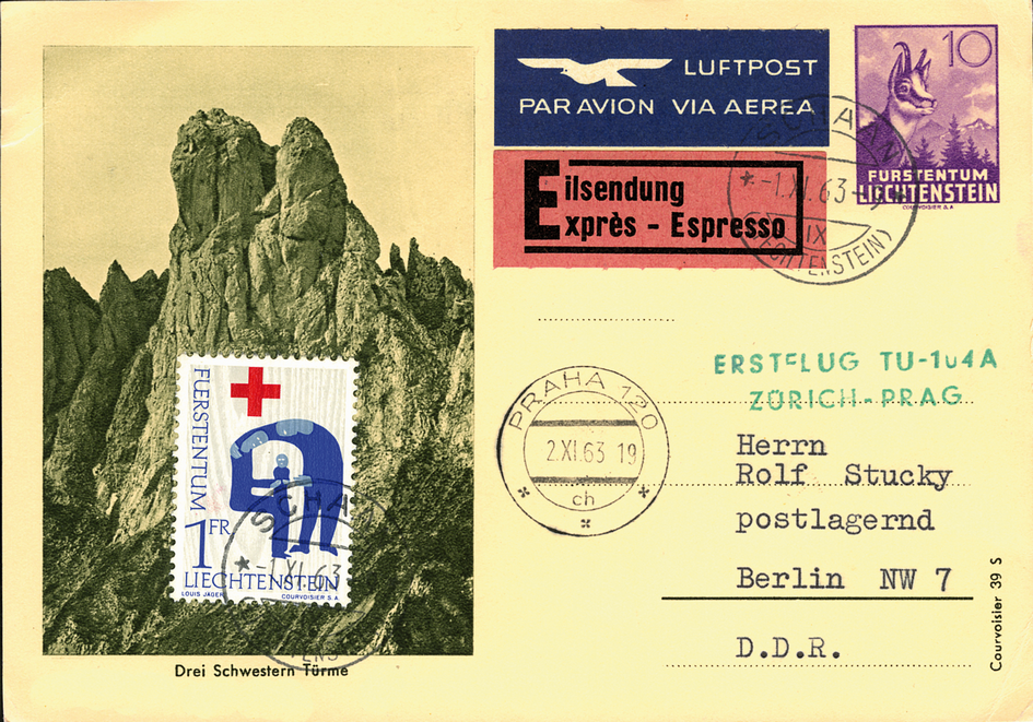 1963, Zürich - Prag ab Liechtenstein