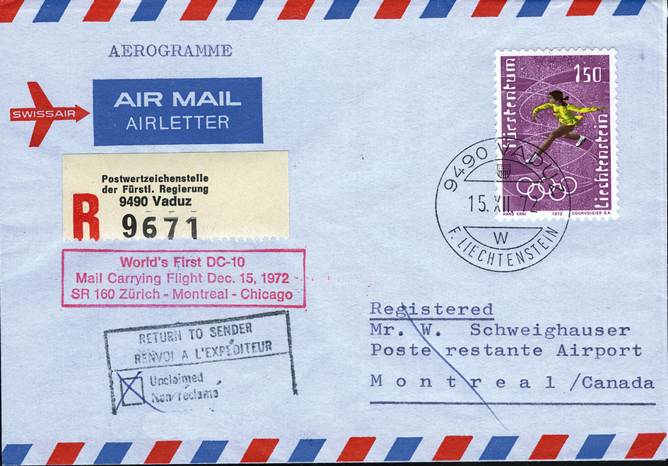1972, Zürich - Montreal ab Liechtenstein