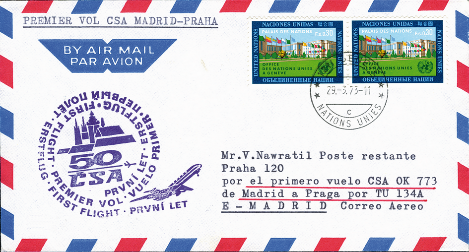 1973, Genf - Madrid ab UNO Genf