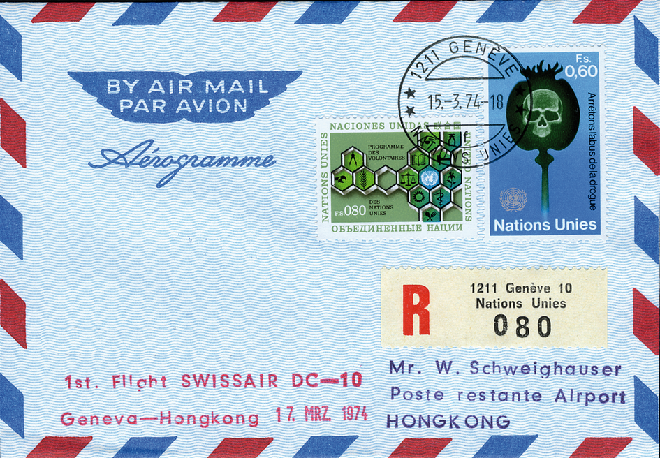 1974, Genf - Hongkong ab UNO Genf