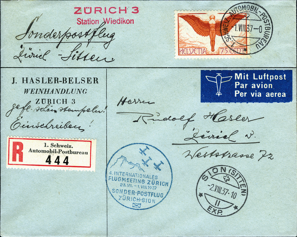 1937, Zürich - Sion