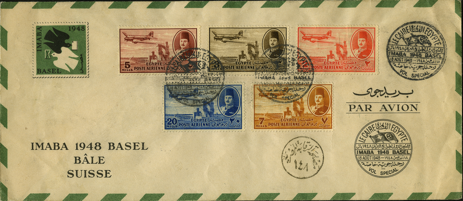 1948, Cairo - Basel, Sonderluftpost zur IMABA