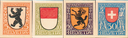 1924, Kantons- und Schweizer Wappen, Probedruck-Serie