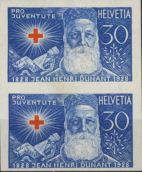30(+10) Rp. Henri Dunants, "Ungezähnt statt gezähnt"