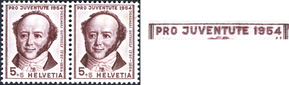 5+5 Rp. Jeremias Gotthelf, "Doppelprägung"