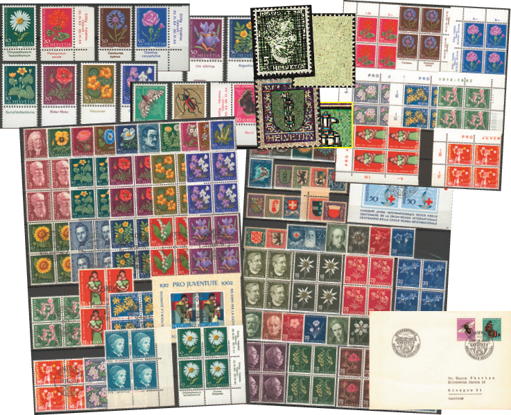 Pro Juventute-Kollektion mit hochwertigen Abarten und Besonderheiten