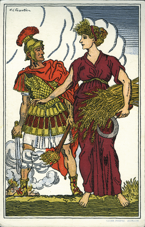 1916, 5 Rp. Ceres hält Mars