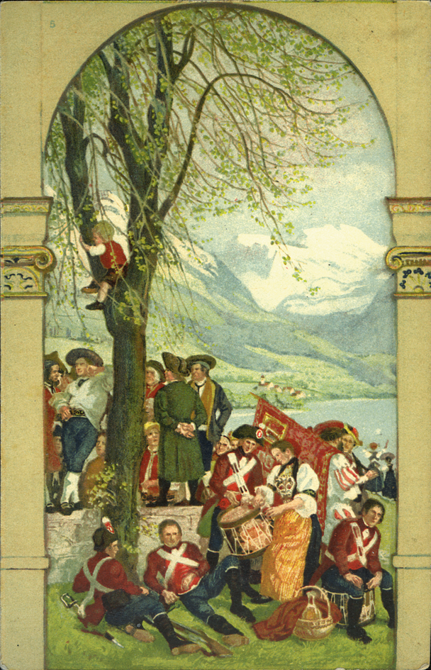 1918, 7 1-2 Rp. Landsgemeinde Nr. 5: Kind auf Baum