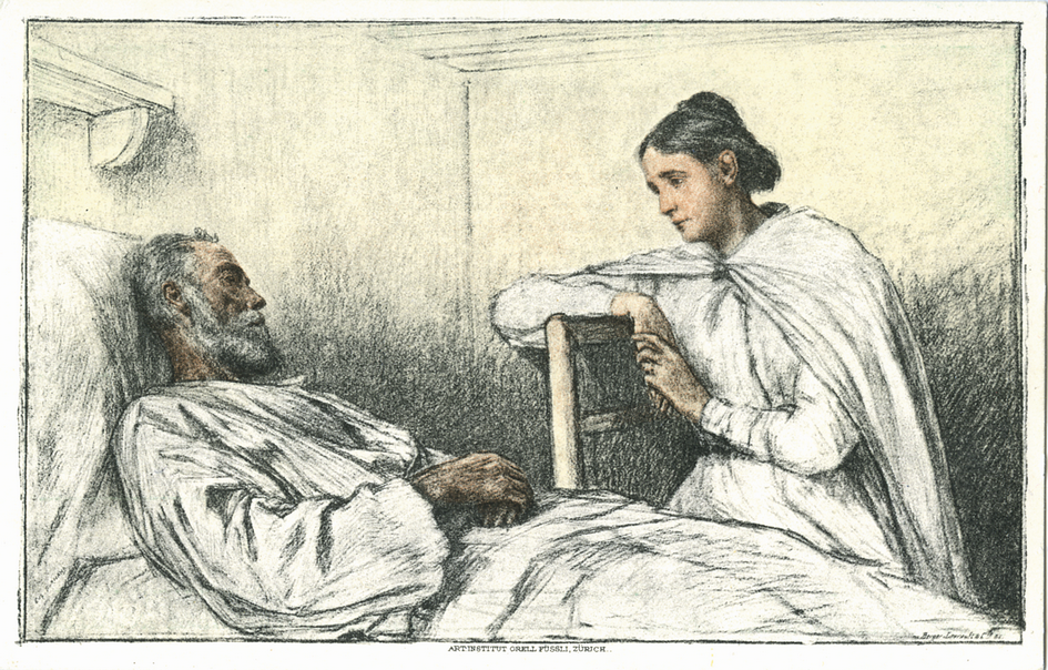 1927, 10 Rp. Krankenschwester am Bett