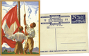 1929, 25 Rp. Fahnenaufzug