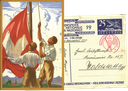 1929, 25 Rp. Fahnenaufzug, ENTWERTET
