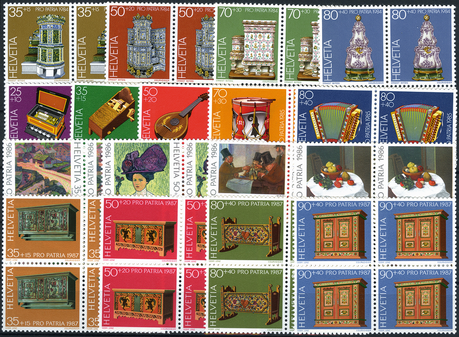 1984-1987, Pro Patria-Viererblock-Kollektion