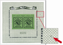 1943, Nationale Briefmarkenausstellung in Genf (GEPH), "Dunkler Fleck im Hintergrund rechts von Centenario"