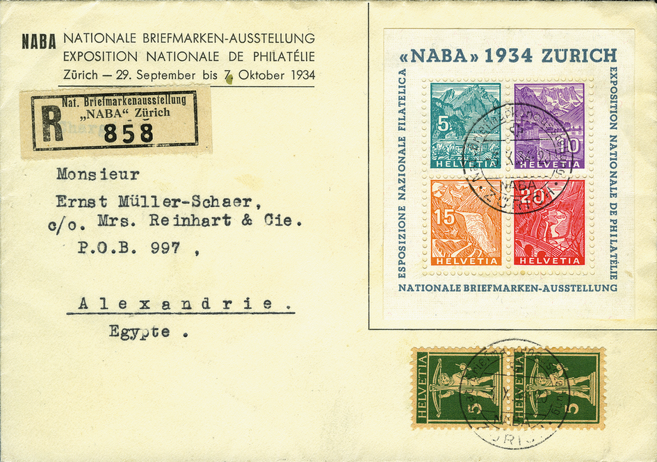 1934, Nationale Briefmarkenausstellung in Zürich (NABA)
