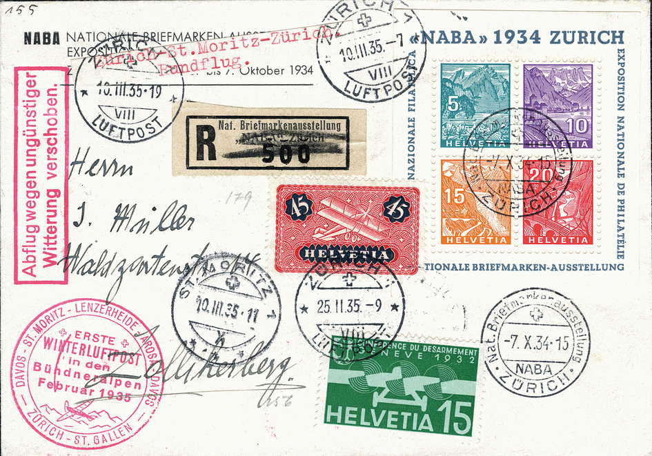 1934, Nationale Briefmarkenausstellung in Zürich (NABA)