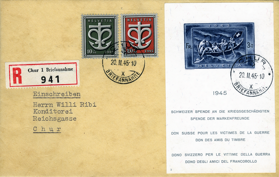 1945, Schweizer Spende an die Kriegsgeschädigten