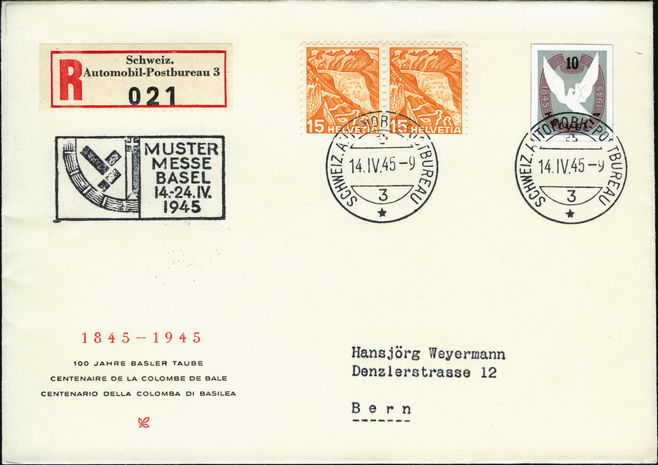 1945, 100 Jahre Basler Taube