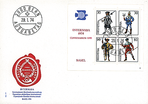 1974, Internat. Briefmarkenausstellung in Basel (INTERNABA)