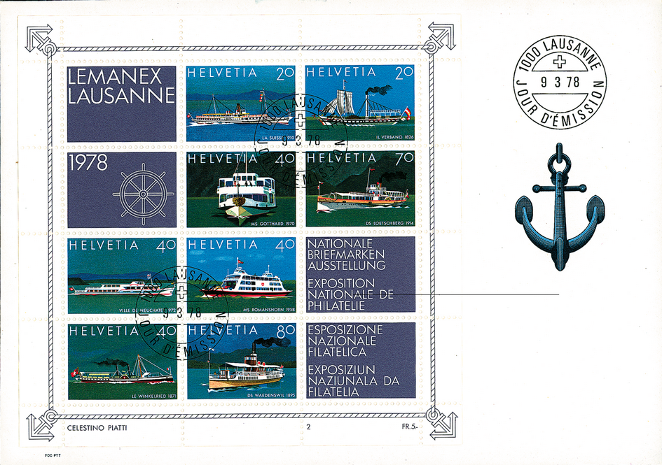 1978, Nationale BriefmarkenausstelLung in Lausanne (LEMANEX)