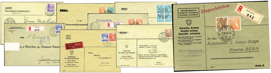 1937-1942, IKW-Spezialsammlung, 8 tolle Belege
