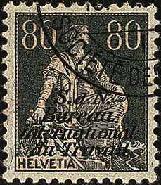 80 Rp. Helvetia, grau-hellorange