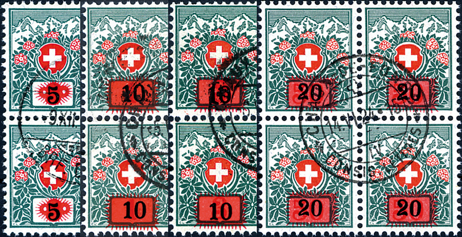 1916-1924, Aufbrauchsausgaben