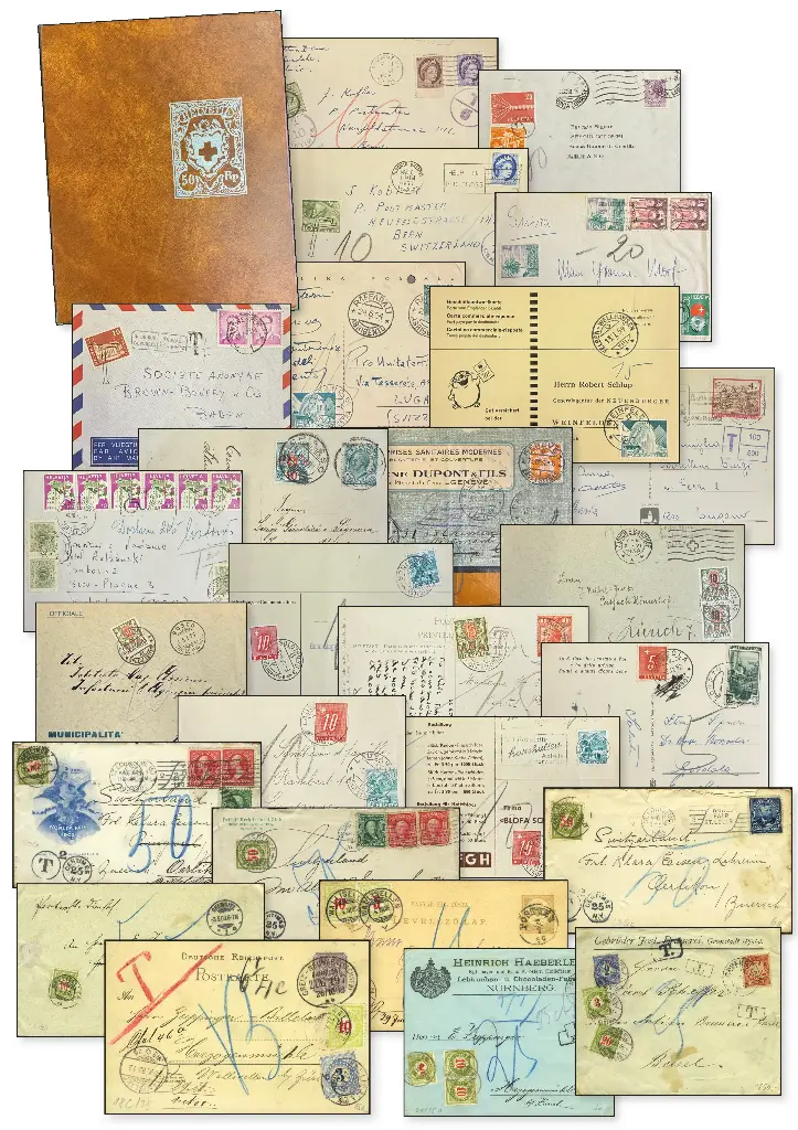1888-1962 Nachporto-Kollektion Belege
