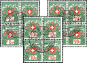 1927, Schweizer Wappen und Alpenrosen