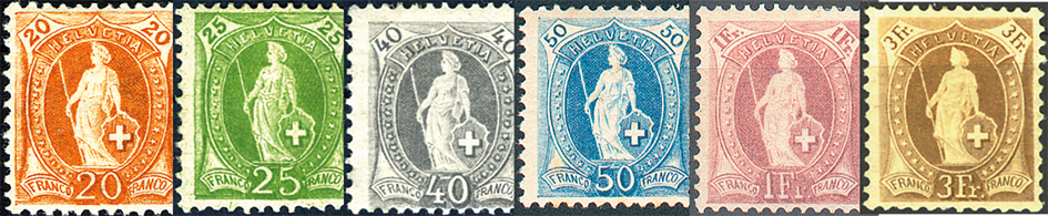 1882-1904, Stehende Helvetia