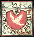 1845, Basler Taube schwarz-blau-karmin