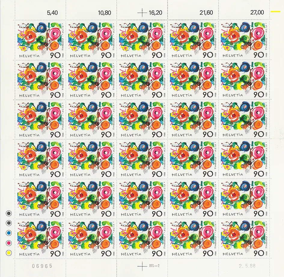 90 Rp. "Métamécaique, J.Tinguely"