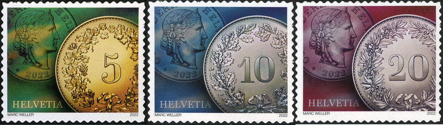 2022, Ergänzungsmarken Münzen