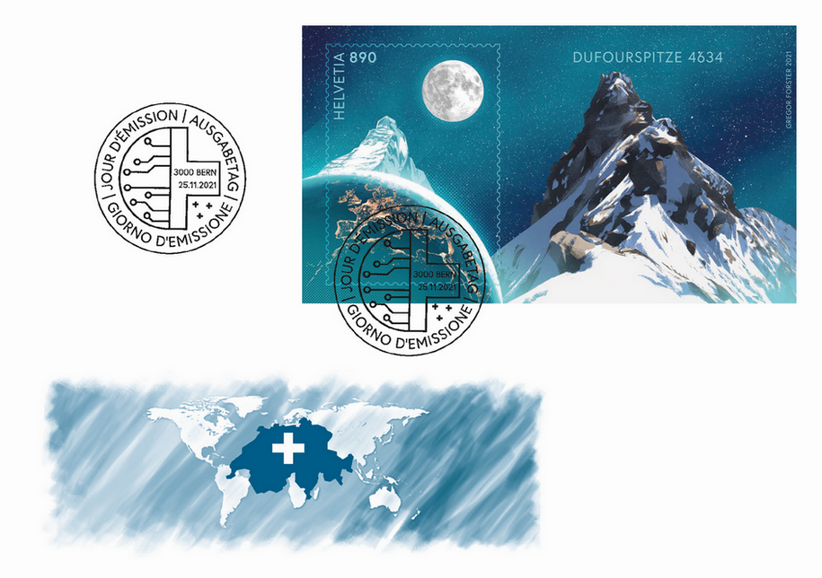 2021, Crypto Stamp &quot;Dufourspitze&quot;