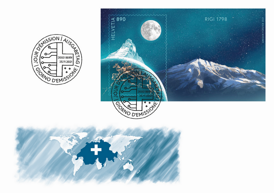 2021, Crypto Stamp "Rigi"